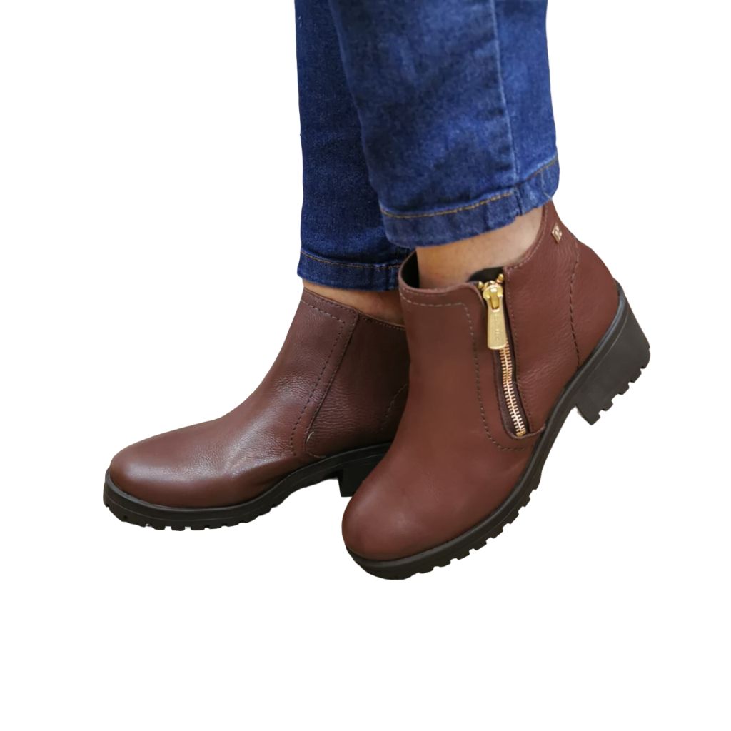 Bota coturno hot sale ziper